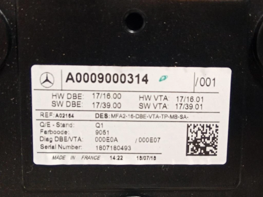 LUCE DI Cortesia Abitacolo A000900314 Mercedes Classe A W177 2018