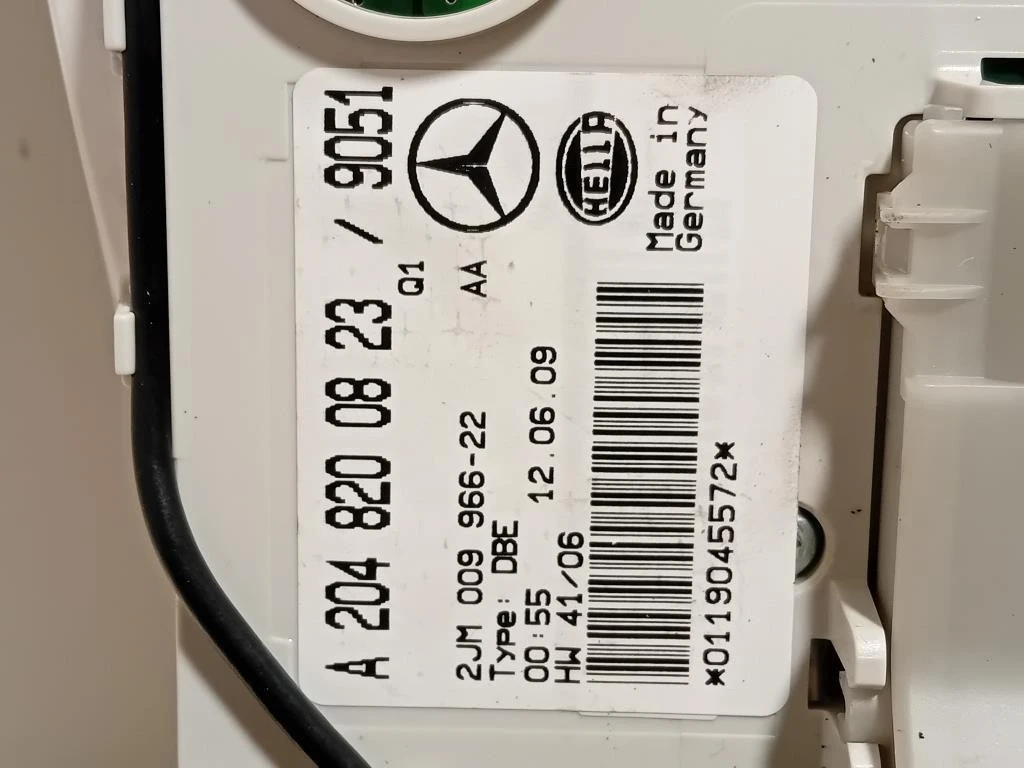 LUCE DI Cortesia Abitacolo A2048200823 Mercedes Classe C W204 2007