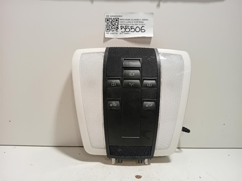 LUCE DI Cortesia Abitacolo A2048200823 Mercedes Classe C W204 2007