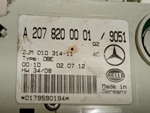 LUCE DI Cortesia Abitacolo A2078200001 ABITACOLO Mercedes Classe C W204 2011