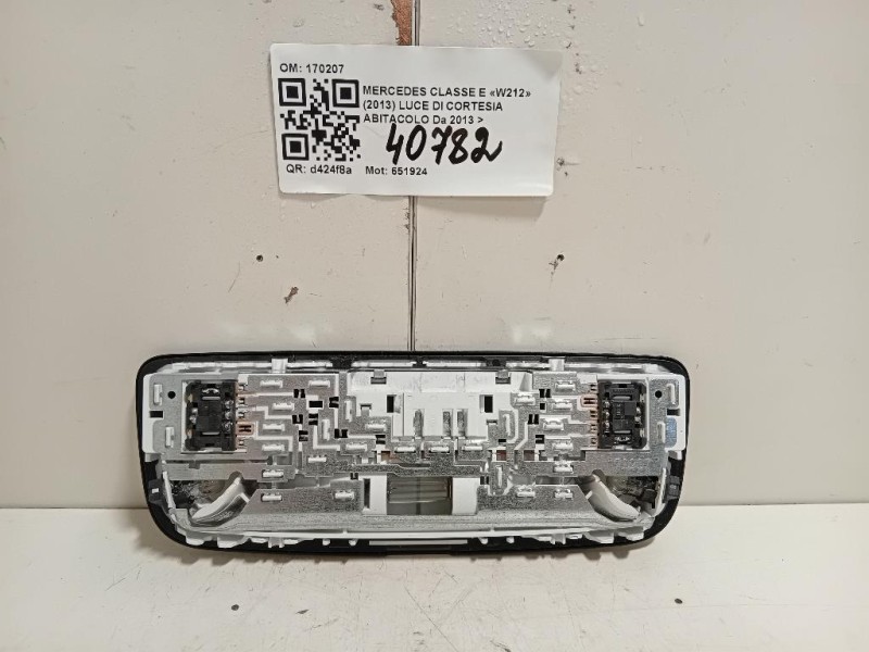 LUCE DI Cortesia Abitacolo 170207 Mercedes Classe E W212 2013