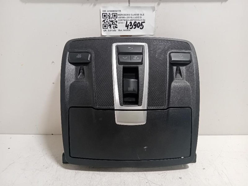 LUCE DI Cortesia Abitacolo A1669004115 Mercedes Classe GLE W166 2015