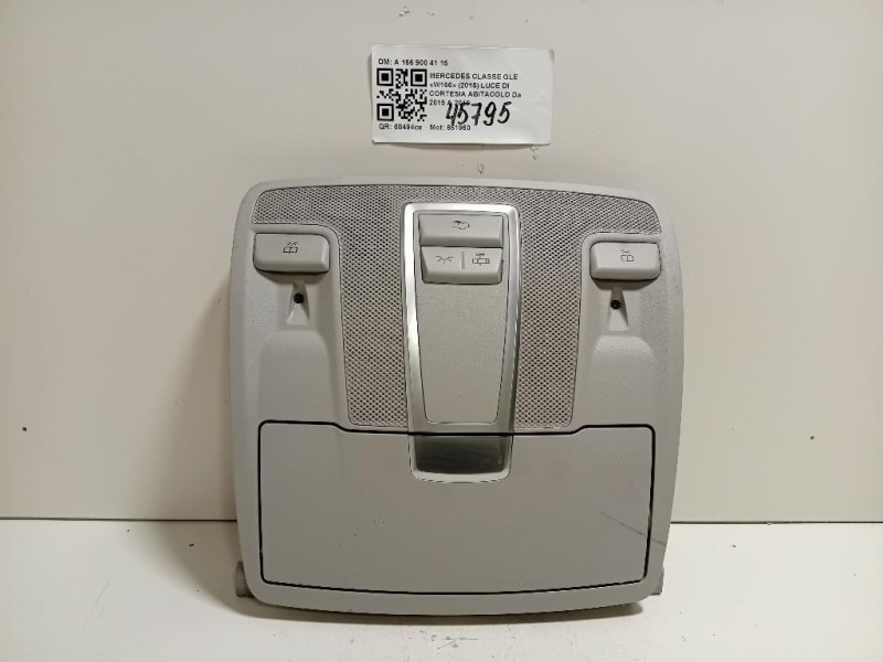 LUCE DI Cortesia Abitacolo A 166 900 41 15 Mercedes Classe GLE W166 2015