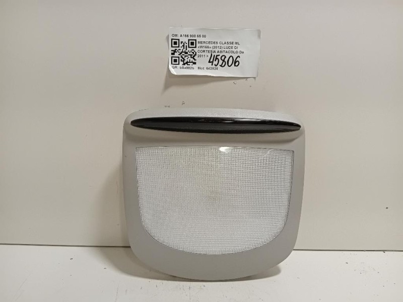 LUCE DI Cortesia Abitacolo A166 900 65 00 Mercedes Classe ML W166 2012