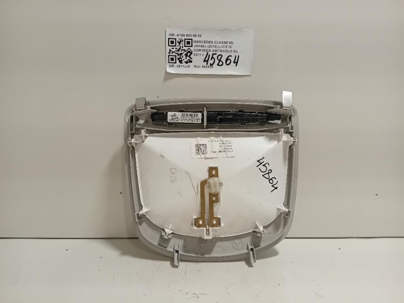 LUCE DI Cortesia Abitacolo A166 900 65 00 Mercedes Classe ML W166 2012