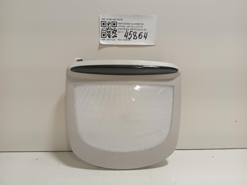 LUCE DI Cortesia Abitacolo A166 900 65 00 Mercedes Classe ML W166 2012
