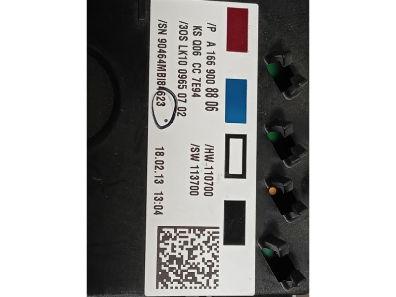 LUCE DI Cortesia Abitacolo A1669008806 Mercedes Classe ML W166 2012