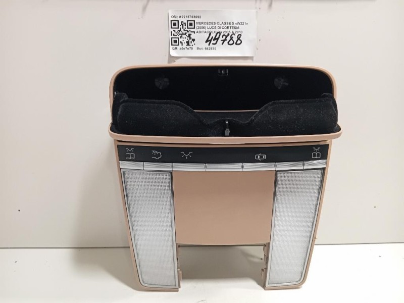 LUCE DI Cortesia Abitacolo A2218703692 Mercedes Classe S W221 2006