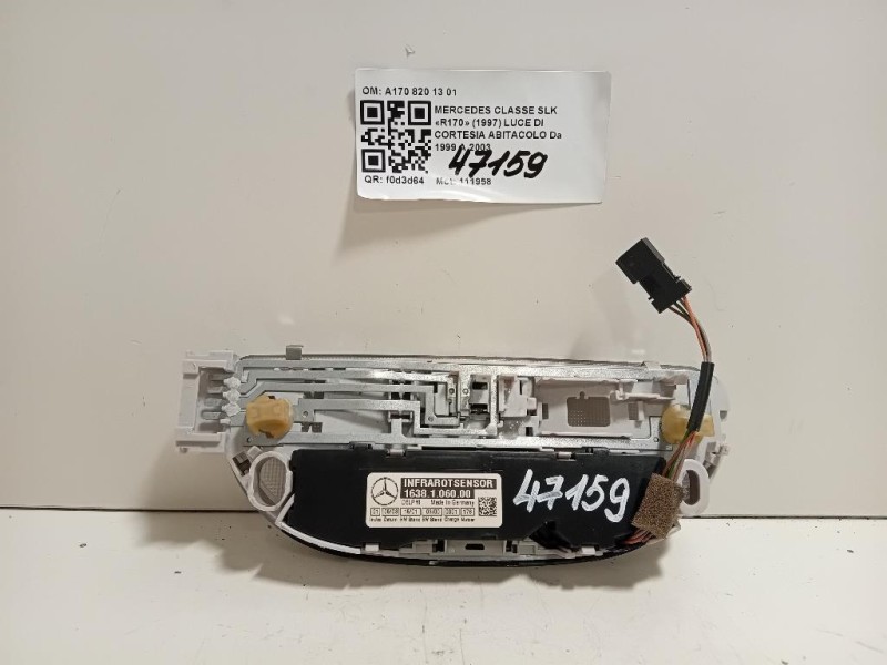 LUCE DI Cortesia Abitacolo A170 820 13 01 Mercedes Classe SLK R170 1997