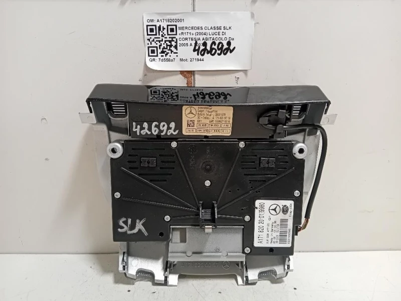 LUCE DI Cortesia Abitacolo A1718202001 Mercedes Classe SLK R171 2004