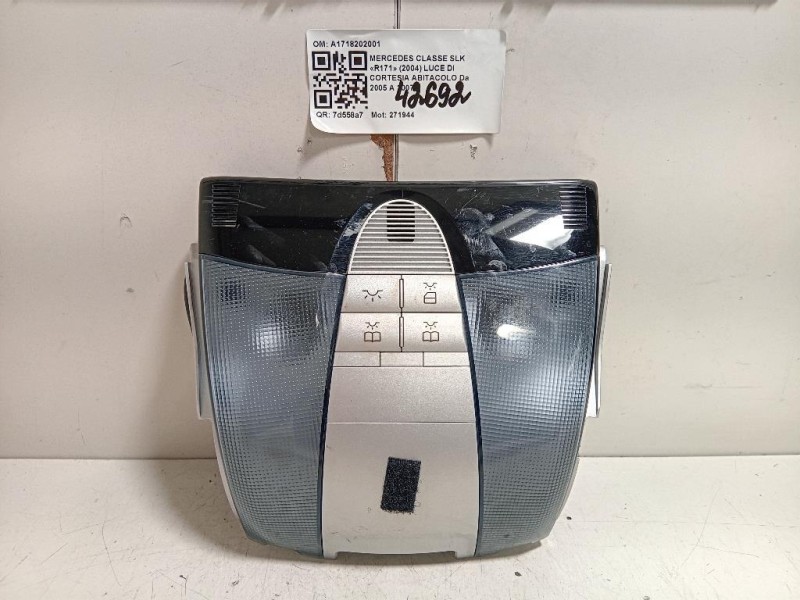 LUCE DI Cortesia Abitacolo A1718202001 Mercedes Classe SLK R171 2004