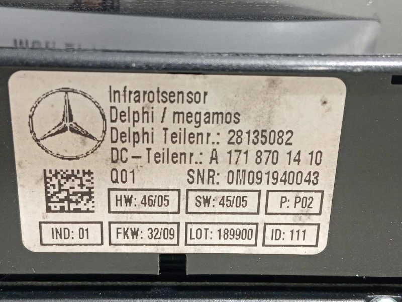 LUCE DI Cortesia Abitacolo A1718202401 Mercedes Classe SLK R171 2004