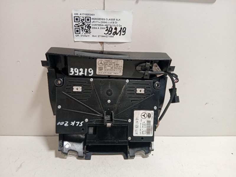 LUCE DI Cortesia Abitacolo A1718202401 Mercedes Classe SLK R171 2004
