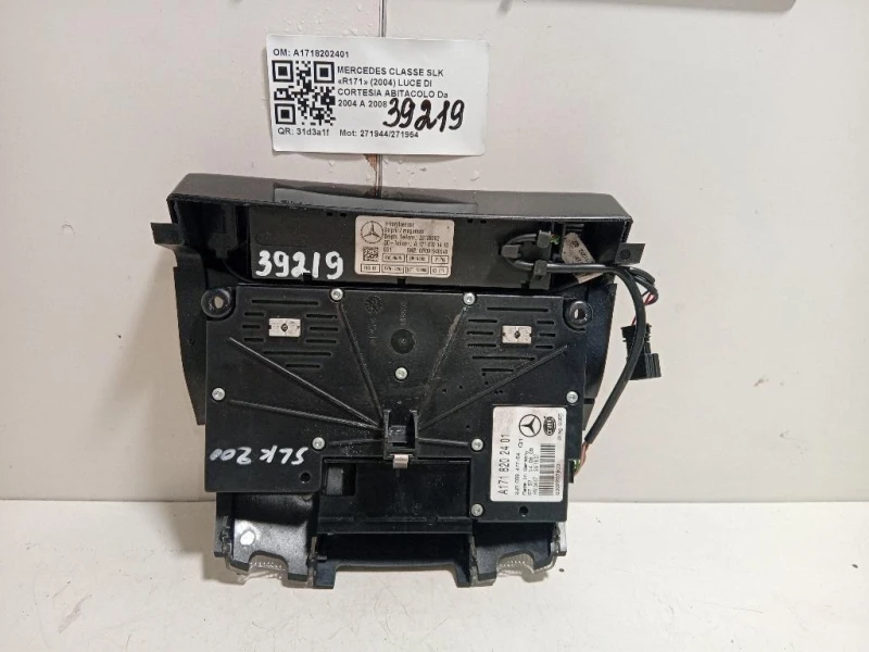 LUCE DI Cortesia Abitacolo A1718202401 Mercedes Classe SLK R171 2004