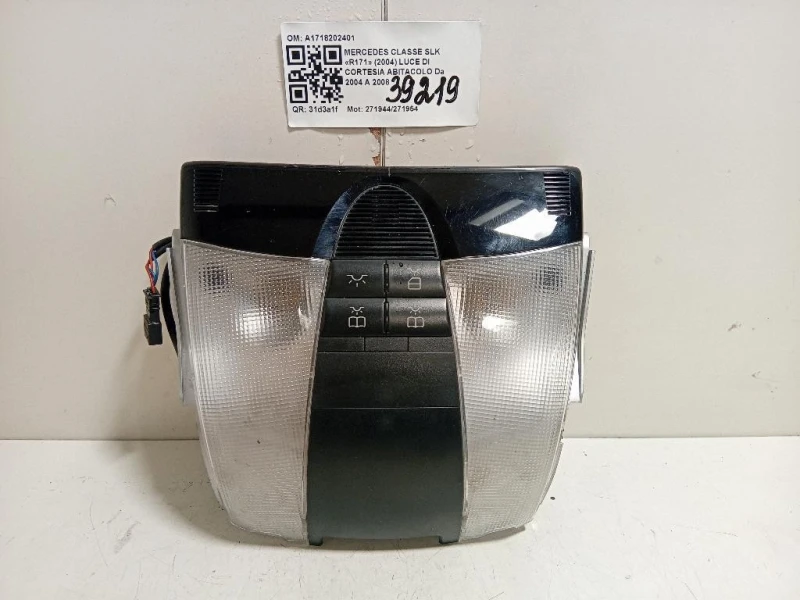 LUCE DI Cortesia Abitacolo A1718202401 Mercedes Classe SLK R171 2004