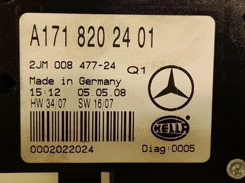 LUCE DI Cortesia Abitacolo A1718202401 Mercedes Classe SLK R171 2008