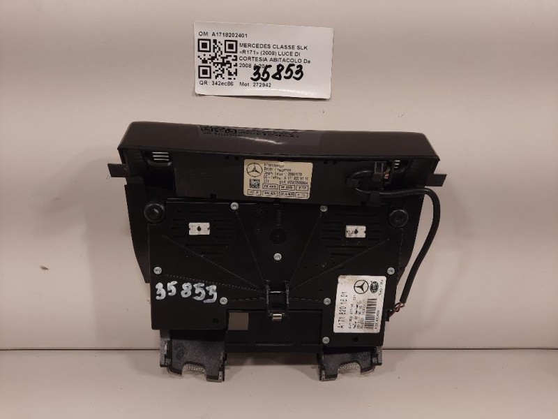 LUCE DI Cortesia Abitacolo A1718202401 Mercedes Classe SLK R171 2008