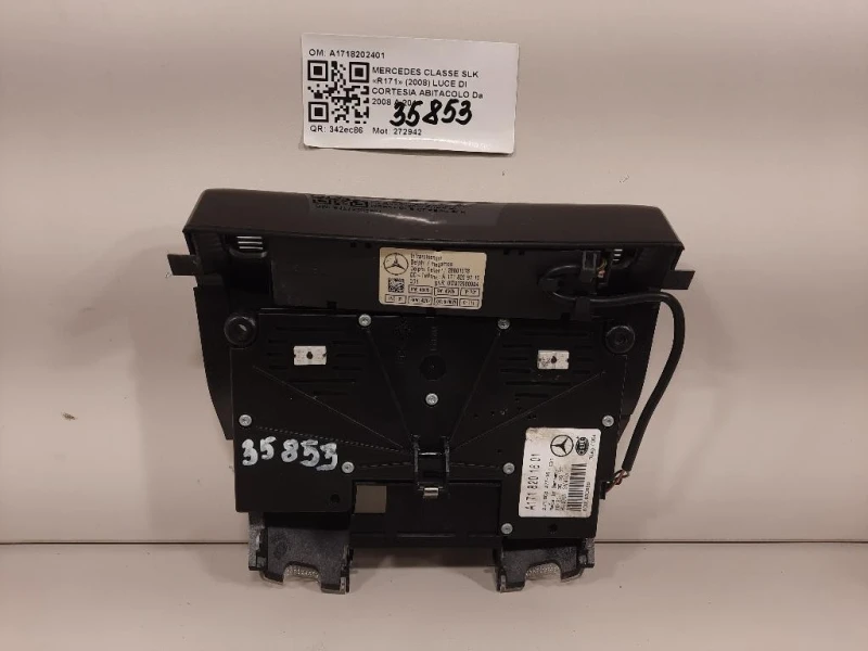 LUCE DI Cortesia Abitacolo A1718202401 Mercedes Classe SLK R171 2008