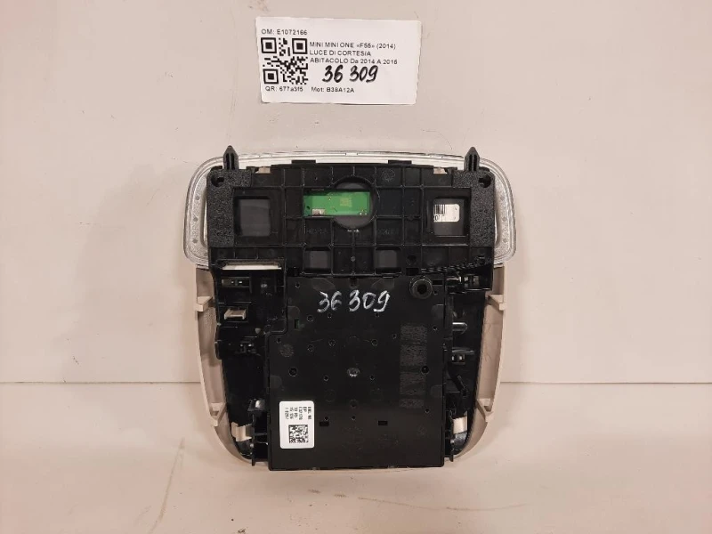 LUCE DI Cortesia Abitacolo E1072166 Mini MINI ONE F55 2014