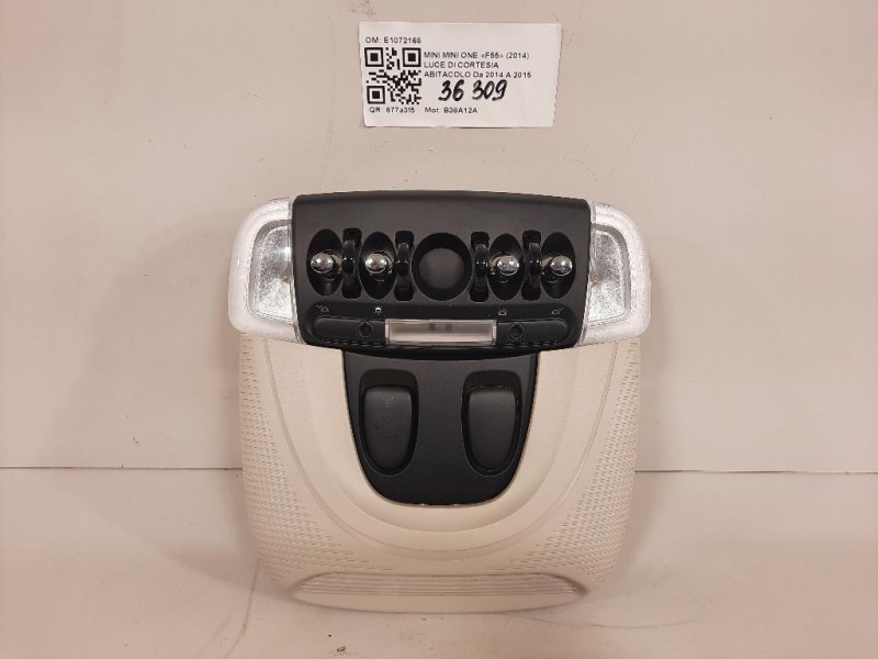 LUCE DI Cortesia Abitacolo E1072166 Mini MINI ONE F55 2014