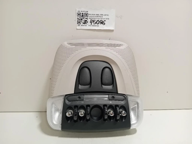 LUCE DI Cortesia Abitacolo E1072166 Mini MINI ONE F55 2014