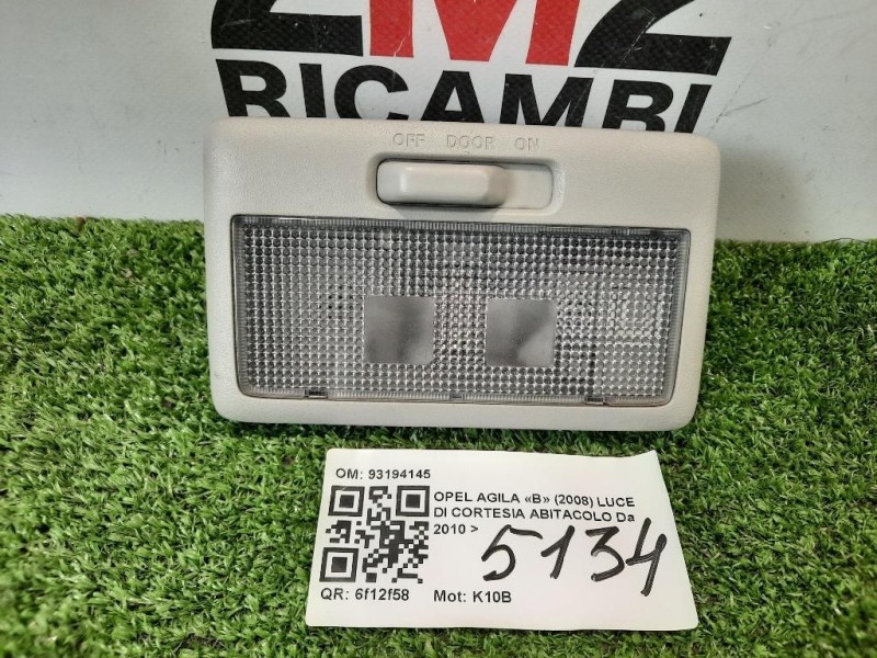 LUCE DI Cortesia Abitacolo 93194145 Opel Agila B 2008