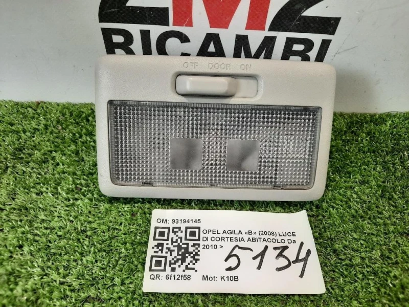 LUCE DI Cortesia Abitacolo 93194145 Opel Agila B 2008
