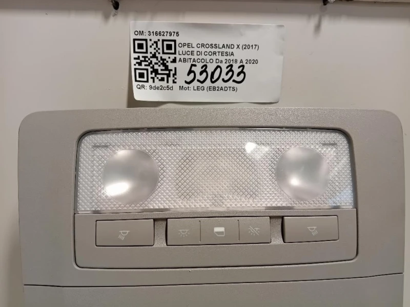 LUCE DI Cortesia Abitacolo 316627975 Opel Crossland X 2017