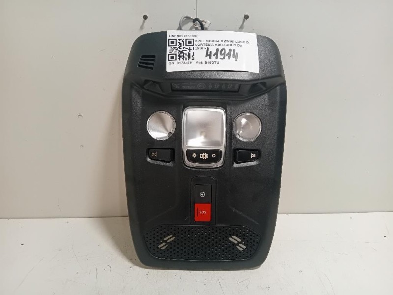 LUCE DI Cortesia Abitacolo 9827658880 Opel Mokka X 2016