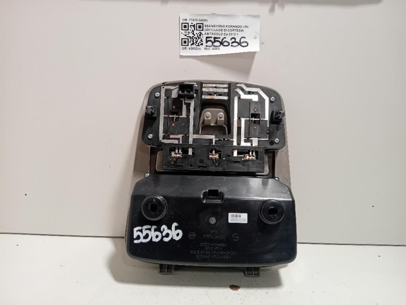 LUCE DI Cortesia Abitacolo 77670-34000 Ssangyong Korando III 2011