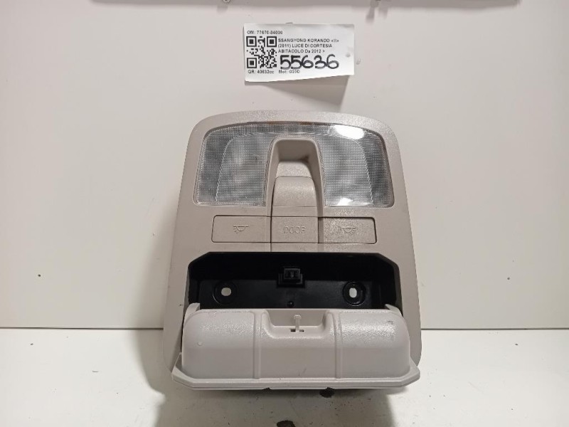 LUCE DI Cortesia Abitacolo 77670-34000 Ssangyong Korando III 2011