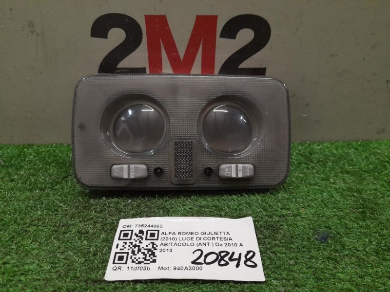 LUCE DI Cortesia Abitacolo ANT 735244963 Alfa Romeo Giulietta 2010