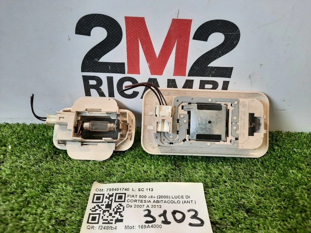 LUCE DI Cortesia Abitacolo ANT 735451740 Fiat 500 II 2008