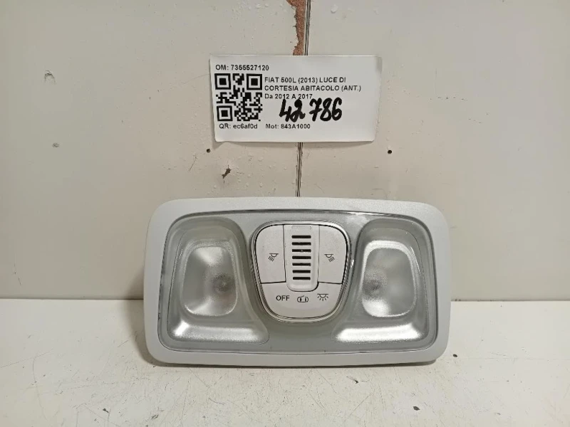 LUCE DI Cortesia Abitacolo ANT 7355527120 Fiat 500L 2013