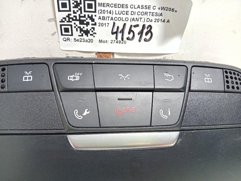 LUCE DI Cortesia Abitacolo ANT A0009018503 Mercedes Classe C W205 2014