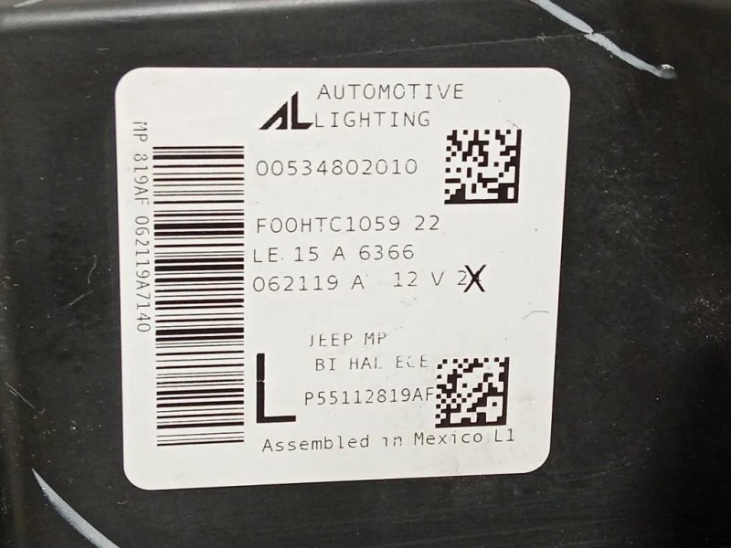 Proiettore ANT SX 55112819AF Jeep Compass III 2017