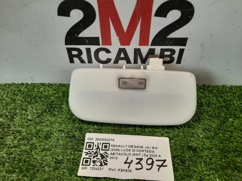 LUCE DI Cortesia Abitacolo ANT 264300007R Renault Mégane III SW 2009