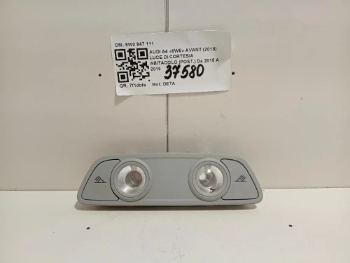 LUCE DI Cortesia Abitacolo POST 8W0947111 Audi A4 8W5 Avant 2015