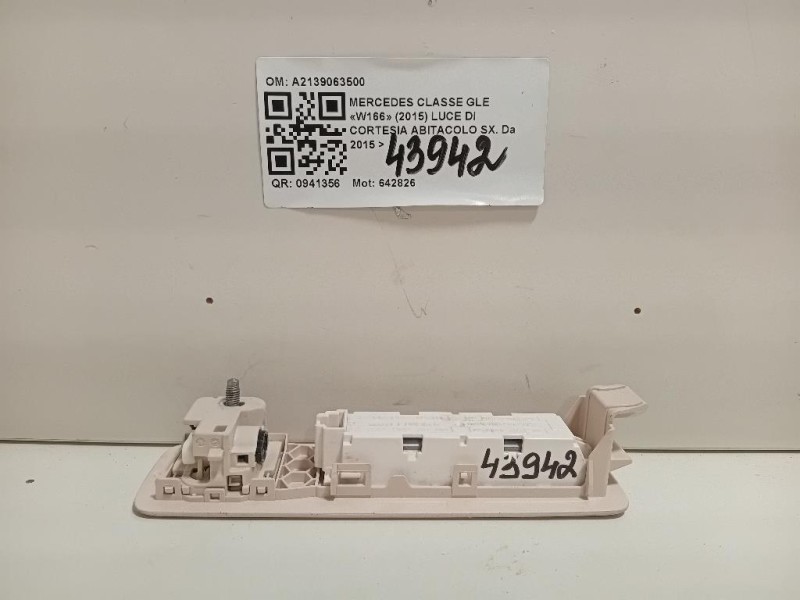 LUCE DI Cortesia Abitacolo SX A2139063500 Mercedes Classe GLE W166 2015