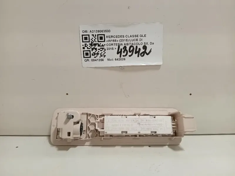 LUCE DI Cortesia Abitacolo SX A2139063500 Mercedes Classe GLE W166 2015