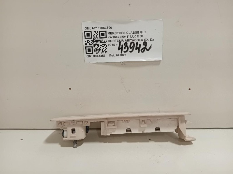LUCE DI Cortesia Abitacolo SX A2139063500 Mercedes Classe GLE W166 2015