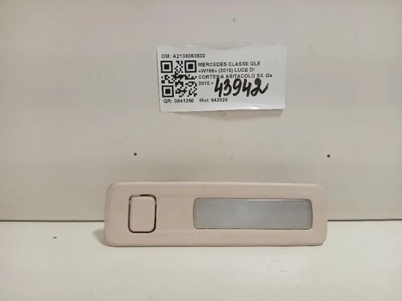 LUCE DI Cortesia Abitacolo SX A2139063500 Mercedes Classe GLE W166 2015