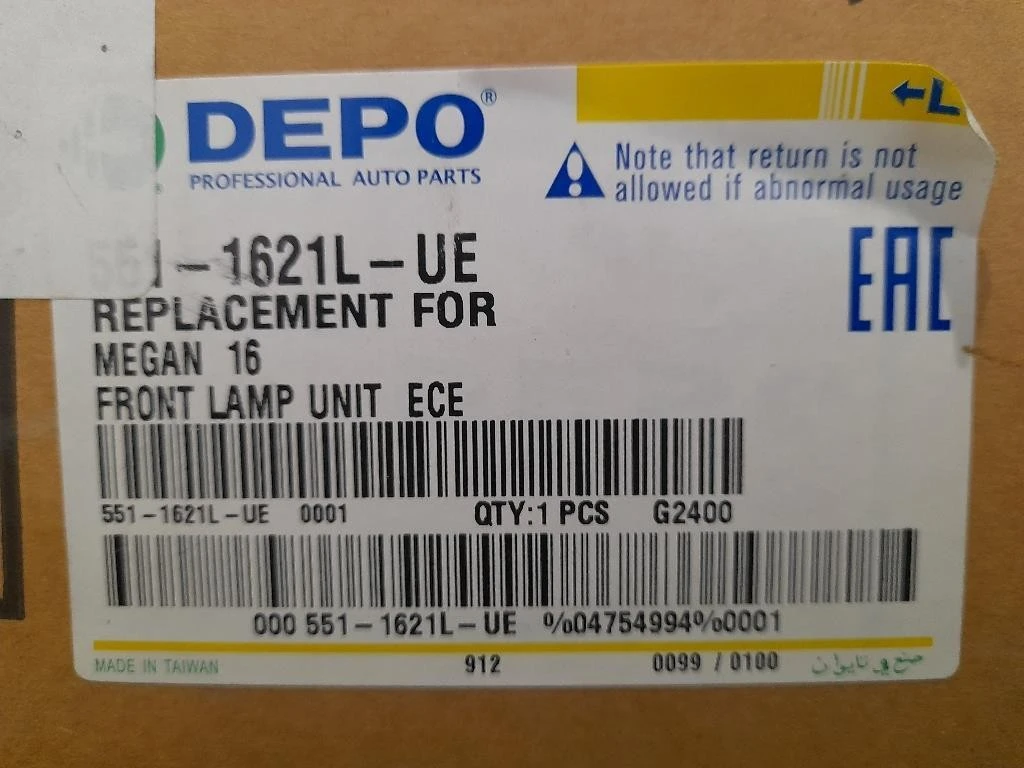 LUCE DI Posizione POST SX 5511621L Renault Mégane IV 2016