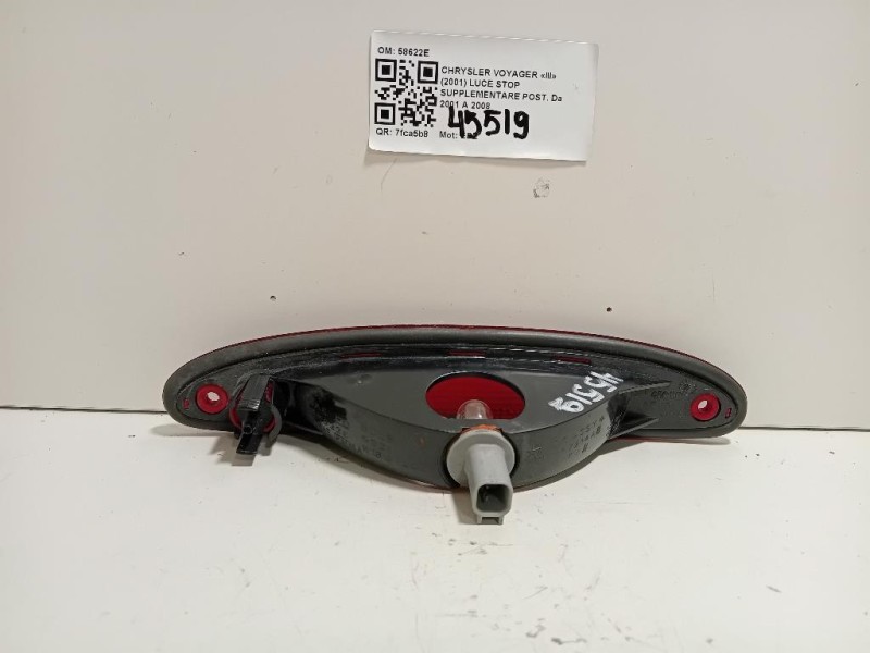 LUCE STOP Supplementare POST 58622E Chrysler Voyager III 2001