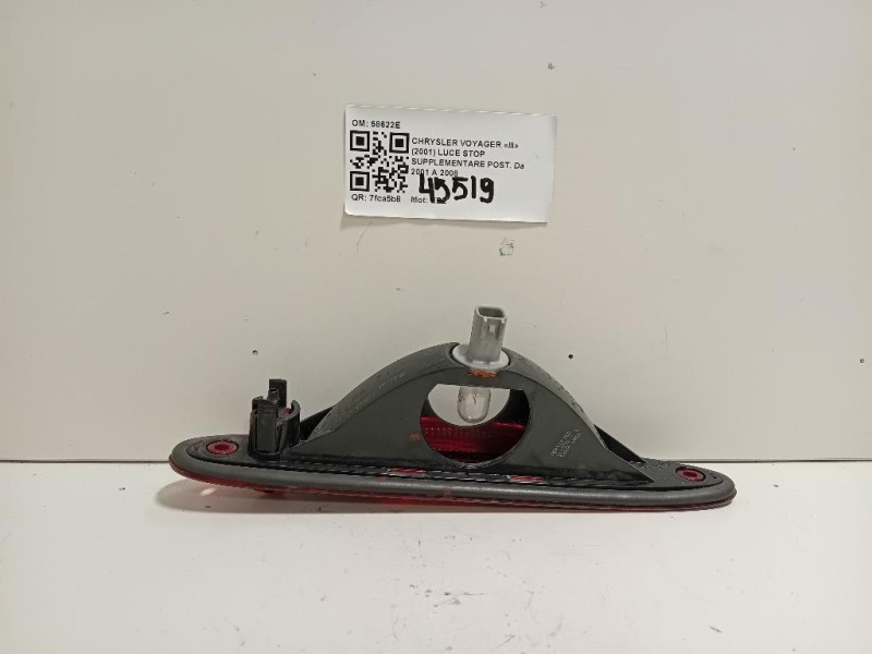 LUCE STOP Supplementare POST 58622E Chrysler Voyager III 2001