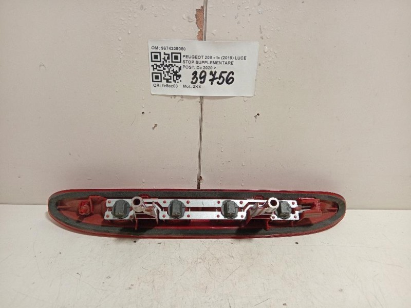 LUCE STOP Supplementare POST 9674309080 Peugeot 208 II 2019