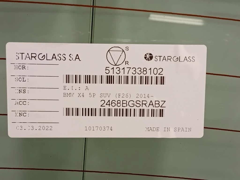 Lunotto 2468BGSRABZ 51317338102 Bmw X4 F26 2014