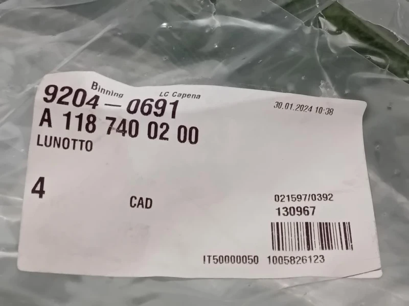 Lunotto A1187400200 Mercedes Classe CLA X118 Shooting Brake 2023