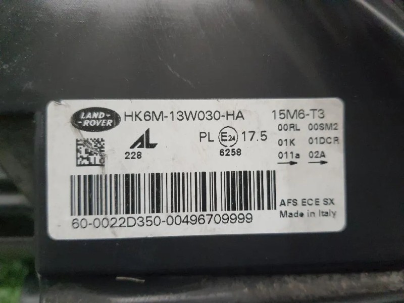 Proiettore ANT SX HK6M13W030HA Land Rover Range Rover Sport III 2014