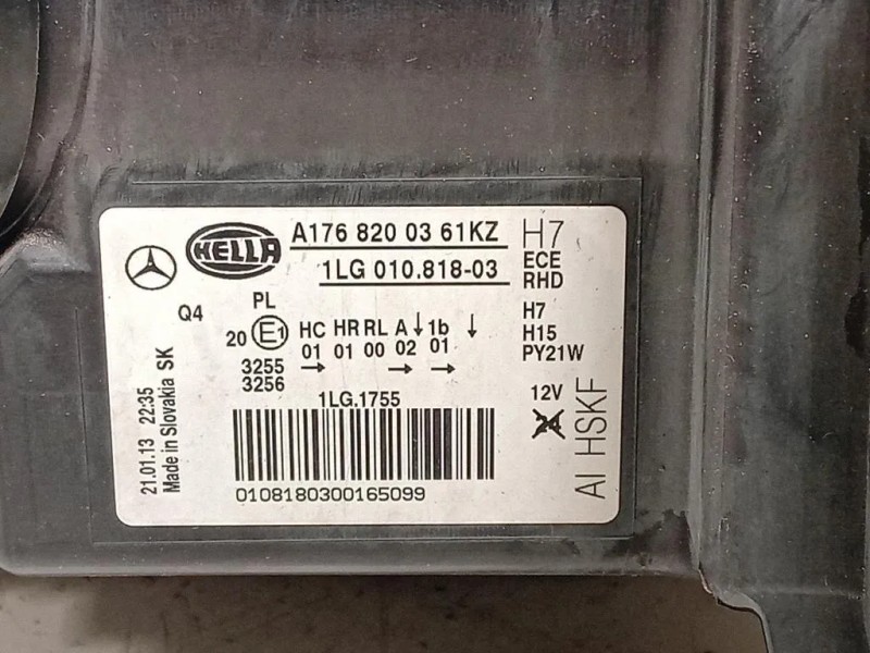 Proiettore ANT SX A176 820 03 61 KZ Mercedes Classe A W176 2013